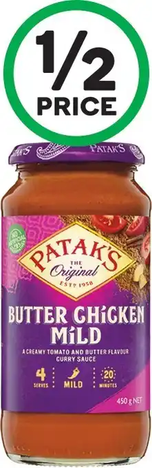 Woolworths Patak's Butter Chicken 450g offer