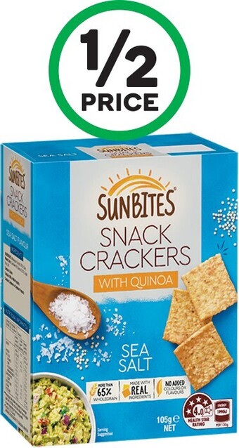 Woolworths Sunbites Crackers 105­-110g offer