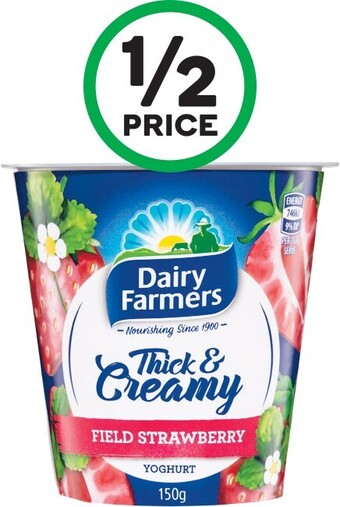 Woolworths Dairy Farmers Thick & Creamy Yoghurt 150g offer