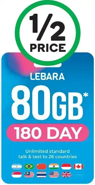 Woolworths Lebara Long Expiry $100 Starter Kit# offer