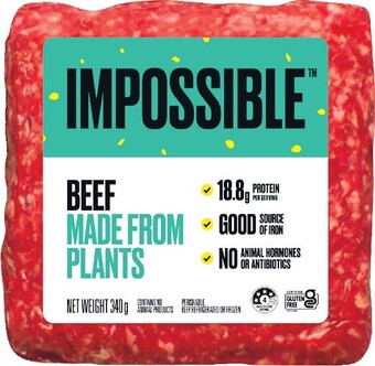 Woolworths Impossible Plant Based Beef Mince 340g offer