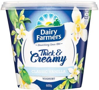 Woolworths Dairy Farmers Thick & Creamy Yoghurt 600g – From the Fridge offer