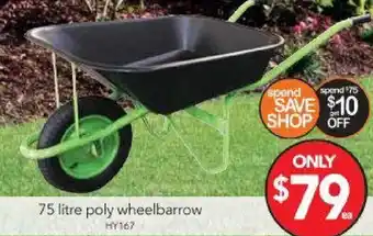 75 Litre Poly Wheelbarrow HY167