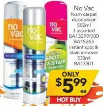 No Vac Foam Carpet Deodoriser BA13299/300-BA15263/BA13301
