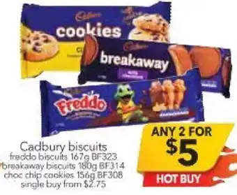 Cheap as Chips Cadbury Biscuits Freddo BF323/BF314/BF308 offer