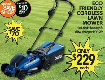 Cheap as Chips Eco Friendly Cordless Lawn Mower HY129 offer