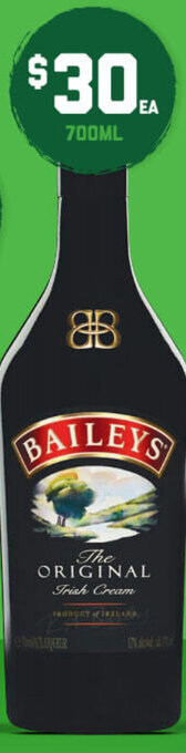 The Bottle O Baileys Irish Cream 700mL offer