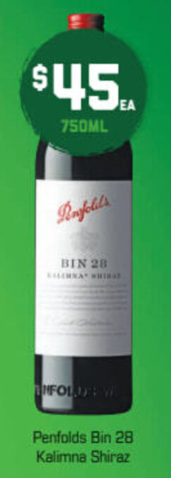 The Bottle O Penfolds Bin 28 Kalimna Shiraz 750mL offer