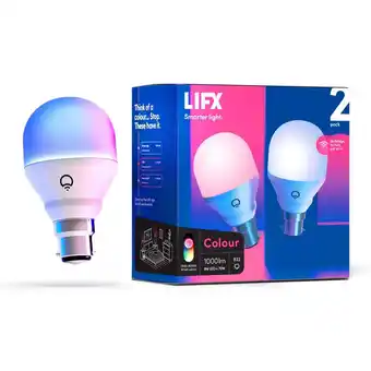JB Hi-Fi LIFX Colour A60 1000lm B22 Smart Bulb (2 Pack) offer