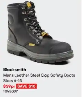 BIG W Blacksmith Leather Steel Cap Safety Boots Sizes 6-13 offer
