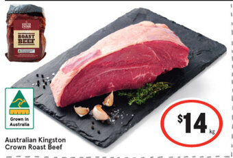 IGA Australian kingston crown roast beef offer