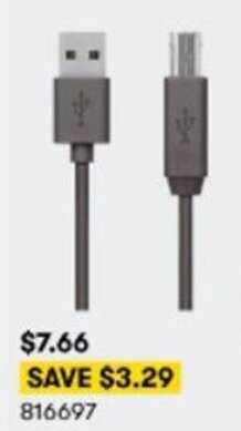 BIG W Belkin USB 2.0 Premium Printer Cable 1.8 offer