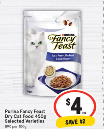 IGA Purina fancy feast dry cat food 450g selected varieties offer