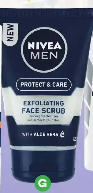 Nivea men exfoliating face scrub with aloe vera 125ml