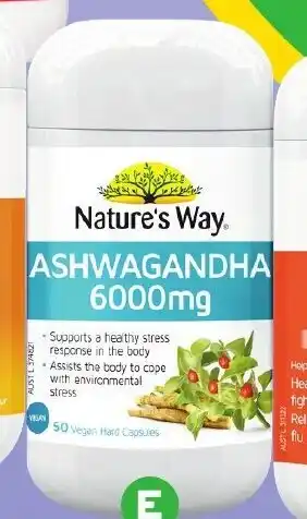 Woolworths Nature's way ashwagandha capsules Pk 50 offer