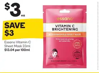 Woolworths Essano vitamin C sheet mask 23ml offer