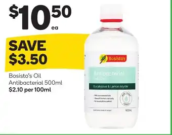 Woolworths Bosisto's oil antibacterial 500ml offer