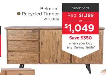 Belmont - Recycled Timber Sideboard 180cm