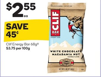Woolworths Clif energy bar 68g offer