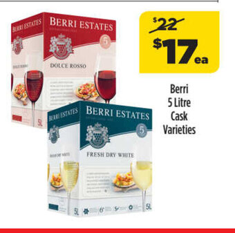 Liquorland Berri 5 litre cask varieties offer