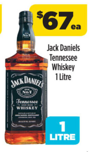 Liquorland Jack daniels tennessee whiskey 1 litre offer
