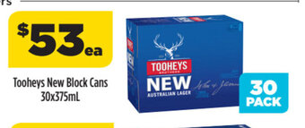Liquorland Tooheys new block cans 30x375ml offer