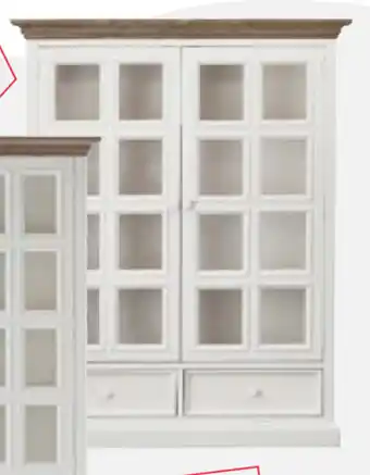 Early Settler Mansfield - White Timber Display Cabinet 2 Door offer