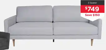 Early Settler Boden - Charcoal or Marle Grey Sofa 3 Seater offer