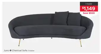 Early Settler Juno - Charcoal Sofa 3 Seater offer