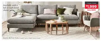 Early Settler Easton - Flint Sofa 3 Seater Left or Right Hand Chaise offer
