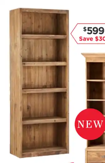 Early Settler Kalise - Recycled Timber Bookcase 90 x 240 cm offer