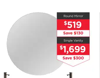 Early Settler Larsen - Timber Frameless Mirror 80cm Round Mirror offer