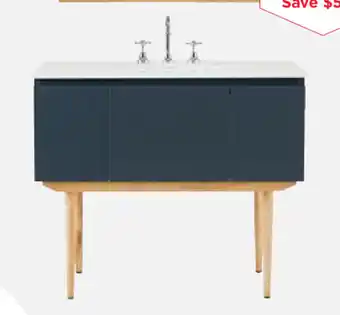 Early Settler Harrington - Blue Vanity with White Marble Top Single offer