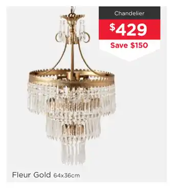 Early Settler Fleur Gold Chandelier offer