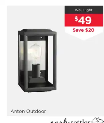 Early Settler Anton Outdoor Wall Light offer