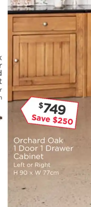 Early Settler Orchard Oak 1 Door 1 Drawer Cabinet offer