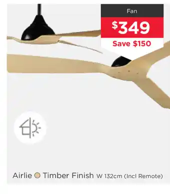 Airlie - Timber Finish Fan