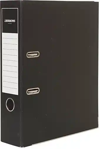 Officeworks J.Burrows A4 2-Ring Lever Arch Binder - Black offer