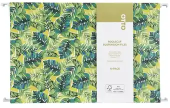 Officeworks Otto 10 Pack Foolscap Suspension File - Palm offer