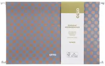 Officeworks Otto 10 Pack Foolscap Suspension File - Copper offer