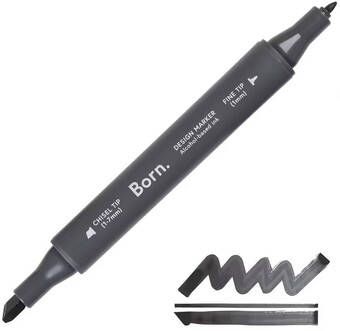 Officeworks Born Dual-Tip Professional Design Markers offer