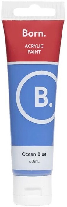 Officeworks Born Acrylic Paint 60mL - Ocean Blue offer