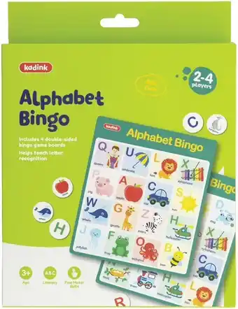 Officeworks Kadink Game - Alphabet Bingo* offer