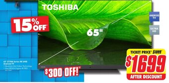 The Good Guys Toshiba 65" Z770K Series 4K UHD Android TV offer