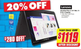 The Good Guys Lenovo IdeaPad Flex 5 14" Win 11 2-in-1 Laptop offer