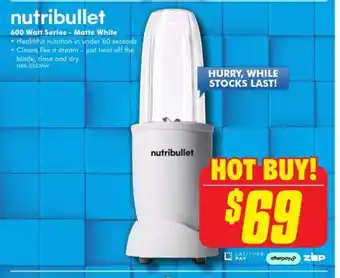 The Good Guys Nutribullet 600 Watt Series - Matte White offer