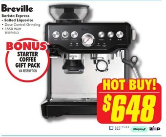 The Good Guys Breville Barista Express - Salted Liquorice offer