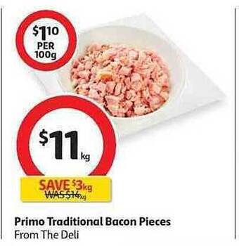 Coles Primo Traditional Bacon Pieces offer