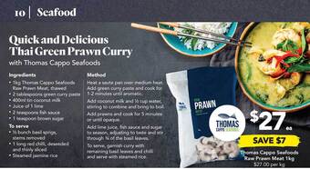 Drakes Thomas Cappo Seafoods Raw Prawn Meat 1kg offer