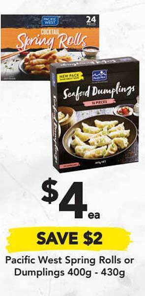 Drakes Pacific West Spring Rolls Or Dumplings 400g - 430g offer